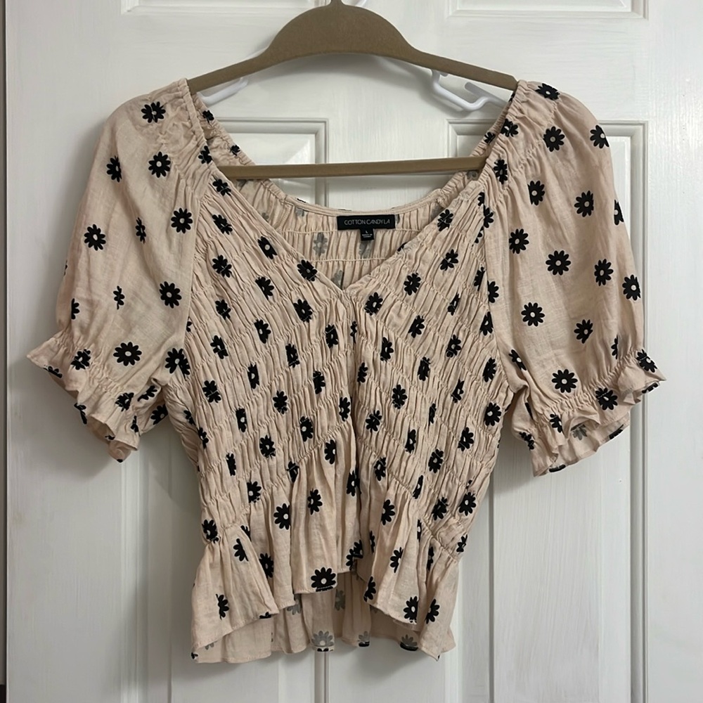 Cotton Candy LA crop blouse